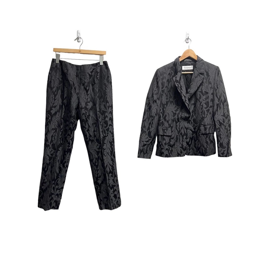 MaxMara Set Silk-Wool Jacquard Blazer and Pants